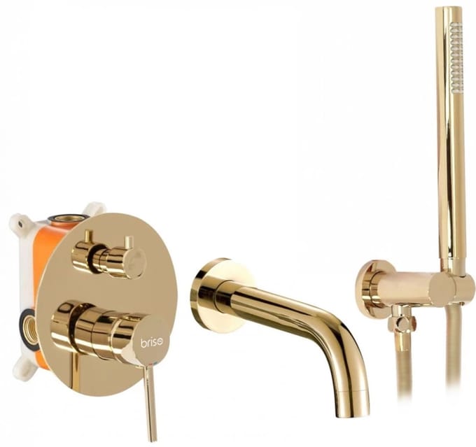 Briso GALLIA - Luksus Wandinbouw Badkraan - Goud - Moderne Technologie