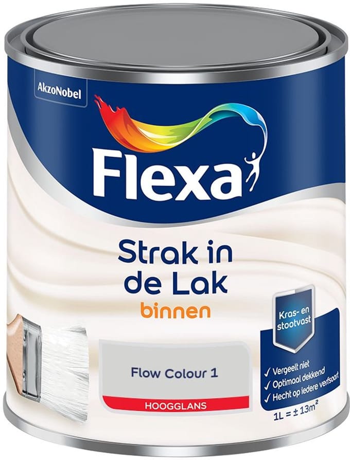 Flexa - Strak In De Lak Binnenlak Hoogglans - Flow Colour 1 - Mengverf - 1 L