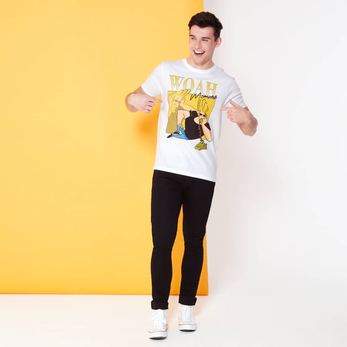 Cartoon Network Spin-Off Johnny Bravo 90s Photoshoot t-shirt - Wit - L