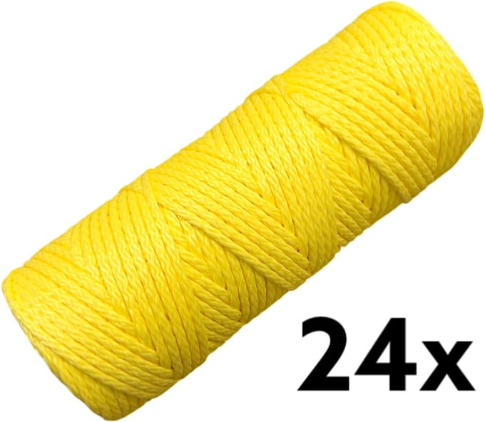 Metselkoord - Geel - 1,1mm x 50mtr - Doos 24 stuks