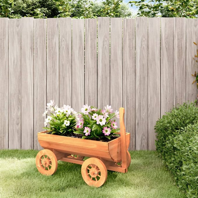 vidaXL - Wagen - decoratief - 70x43x54 - cm - massief - vurenhout