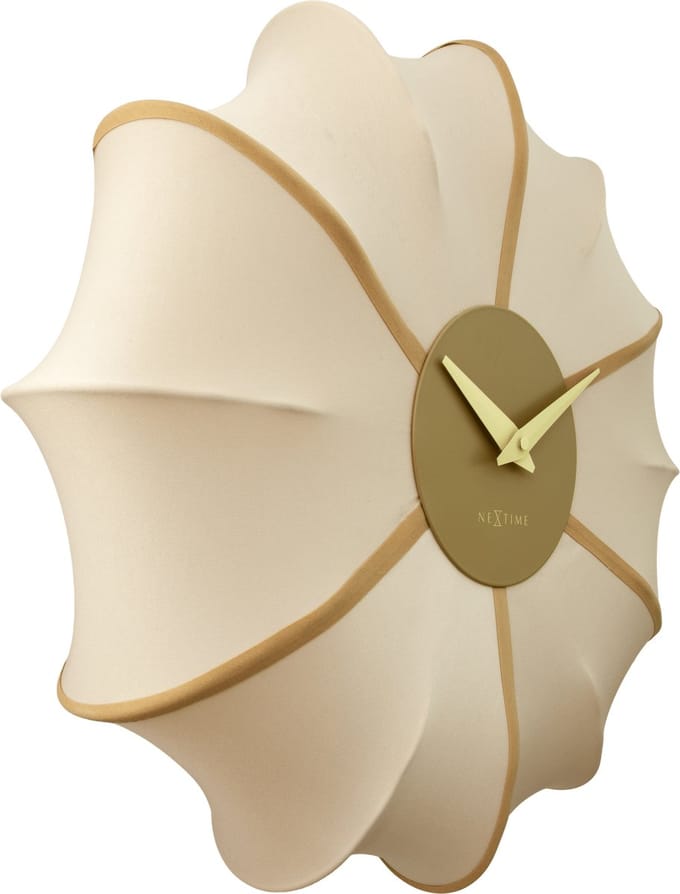 Wandklok 50cm-Stil-Champagne-Stof/Metaal-NeXtime 'Ultimo'