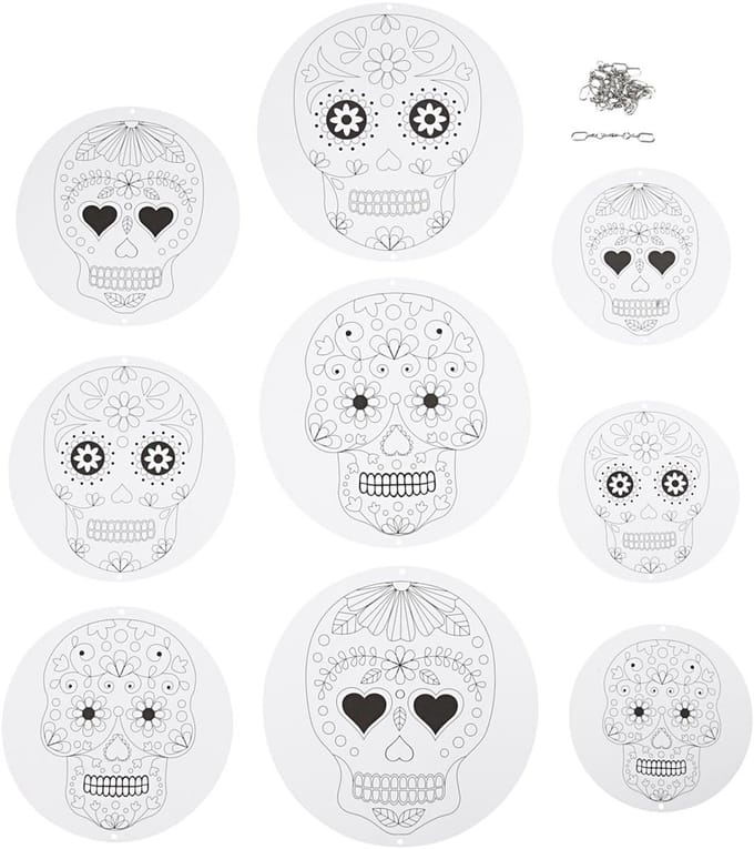 Mobielen met motief, d 12+15+18 cm, 300 gr, wit, 3 set/ 1 doos