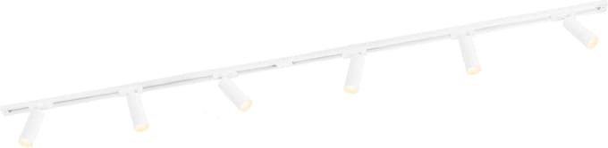 Ledvion - LED Railverlichting 2M + 6 Railspots (Wit - Dimbaar - GU10 Fitting) - 1-Fase