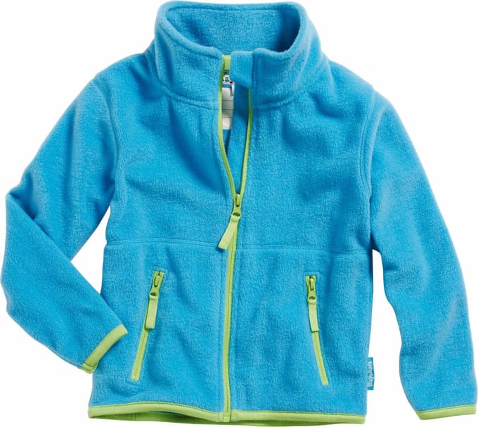 Playshoes - Fleecejack - Lichtblauw/Groen - maat 80cm