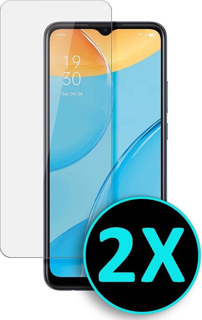 HB Glas Geschikt voor Oppo A16 & Oppo A16S Screenprotector Glas Gehard Tempered Glass - 2 Stuks