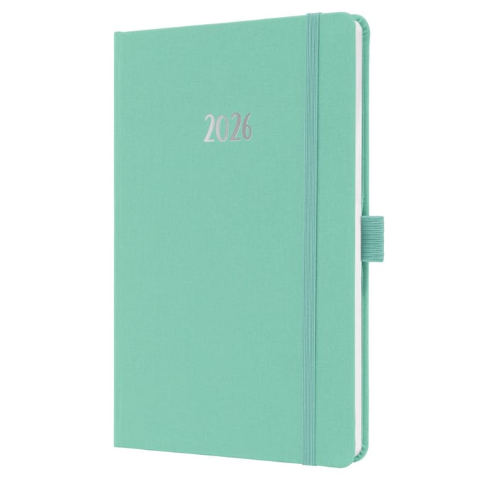 Sigel weekagenda Feel 2026 - formaat A5 - Mighty Mint - hardcover - SI-J6409