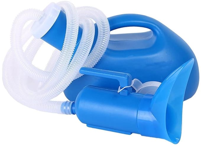 Urinal Fles - Draagbare Pot - Hulp bij Zorg - Duurzaam Plastic - 2000ML Capaciteit - Wit