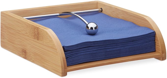 Servethouder bamboe - voor 33x33 cm servetten