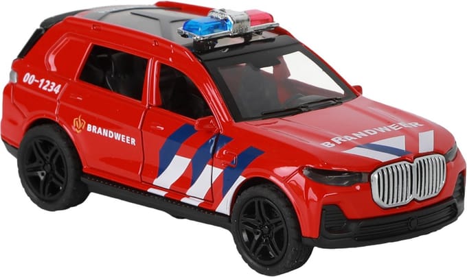 112 Pull-Back Brandweer Suv 1:36 + Licht En Geluid