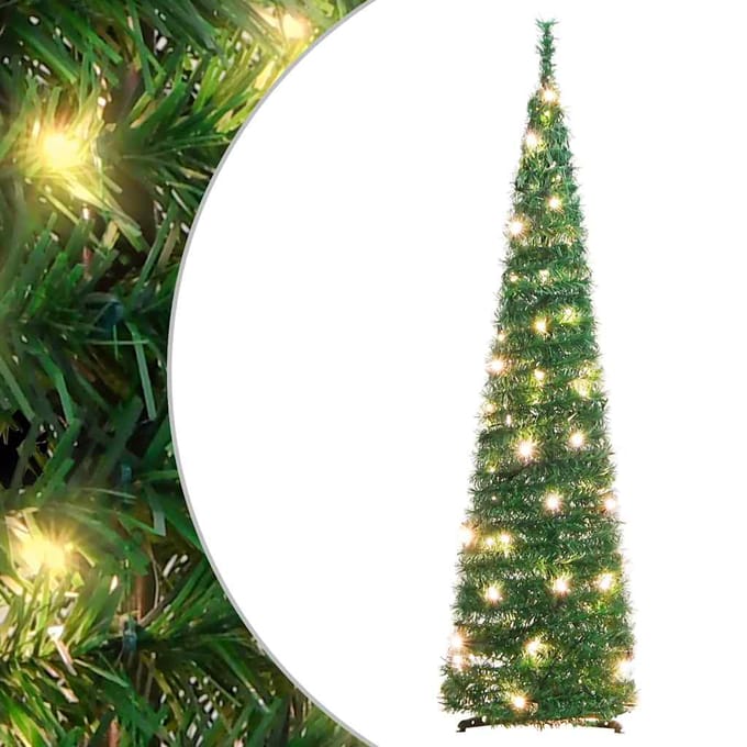 Vidaxl Sapin de Noël Artificiel Type Pop-Up, 50 LED, Vert, 120 cm