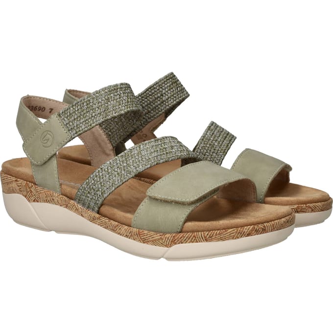 Remonte Suede Dames Sandalen - Groen - 42