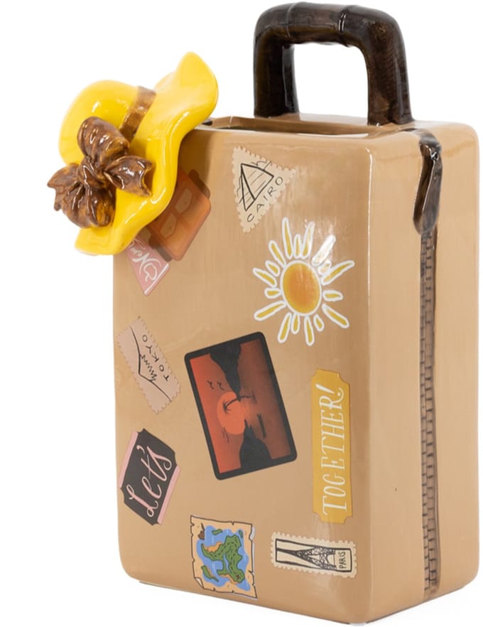 HomeBound by KY | Aardewerk vaas koffer | bloemenvaas