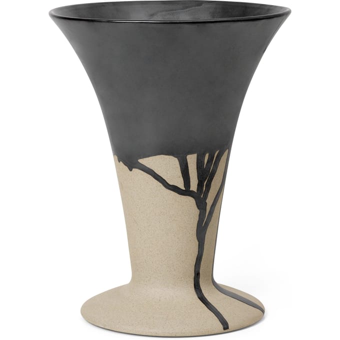 Ferm Living - Flores Vaas - sand/black - beige