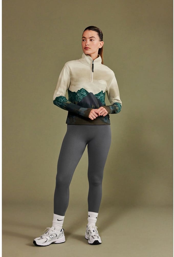Next - Dames - Geribbelde, naadloze legging met hoge taille - Blauw