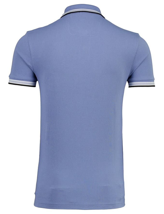 Korte mouw Paddy polo BOSS Green blauw 3-knoops