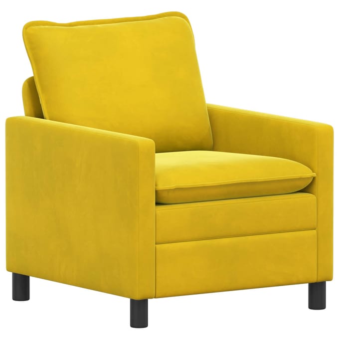 vidaXL - Bank - Geel - 76 - x - 81 - x - 87,5 - cm - Fluweel