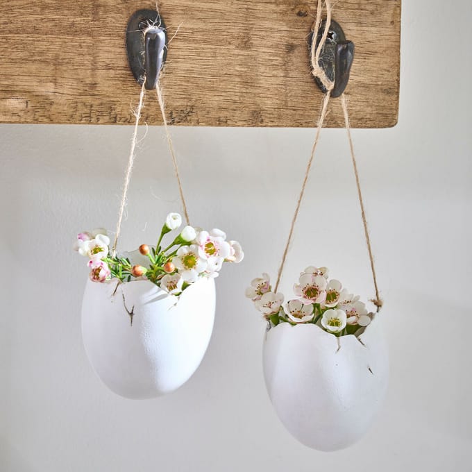 LOBERON Hangvaas set van 2 Nalena wit