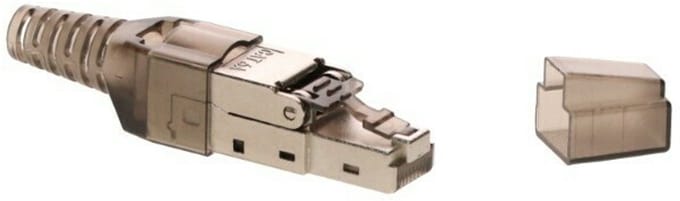 DANICOM S/FTP CAT6A Toolless RJ45 Connector - voor stugge kern
