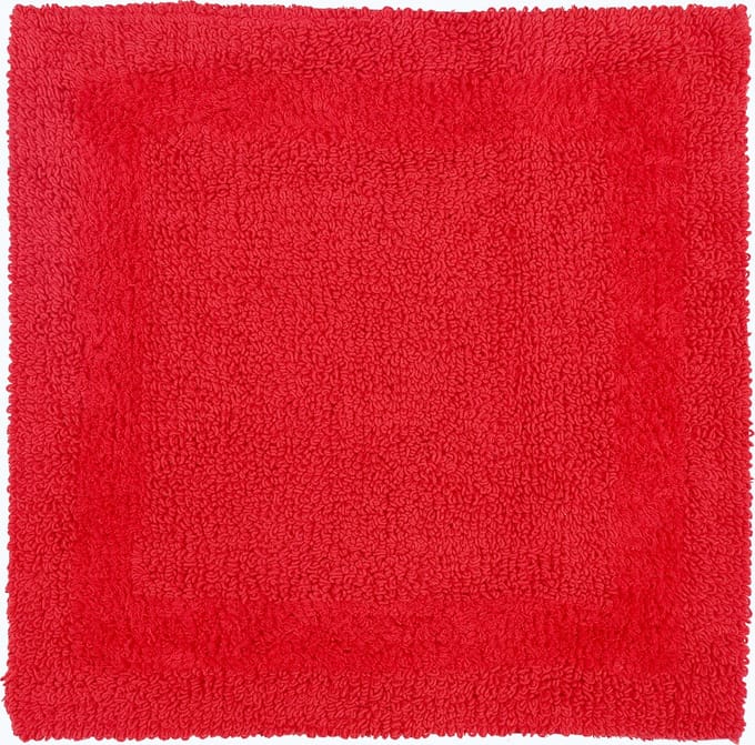 Homescapes douchemat rood 50x50 cm gemaakt van 100% katoen