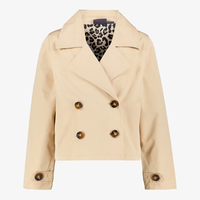 TwoDay korte meisjes trenchcoat beige - Maat 134