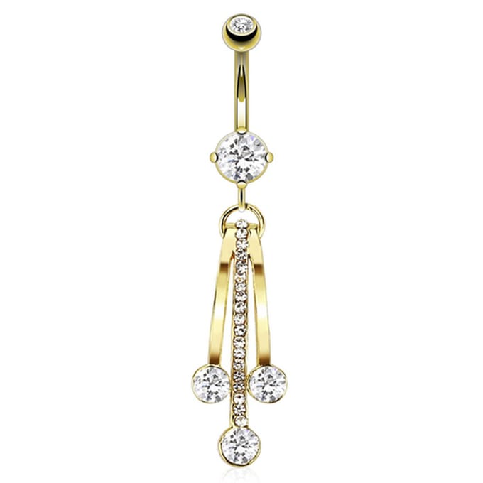 Piercing hanger waves - goud - LMPiercings