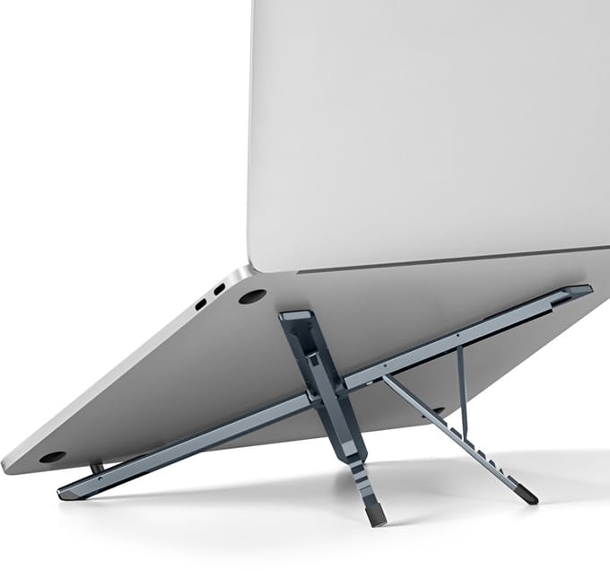 Forcell, Opvouwbare laptopstandaard Fold Stand X Pro Kruisstructuur, Grijs