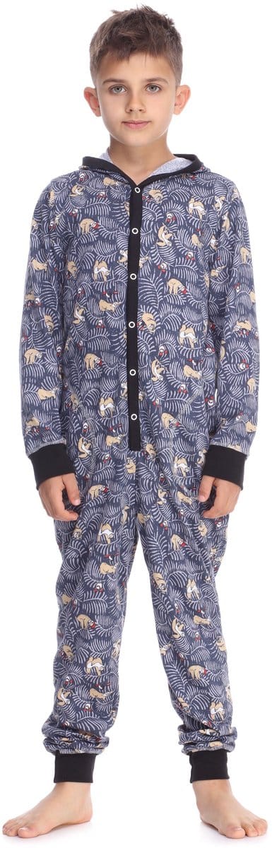 Timone – Jeugdpyjama – Romper – Slaap – Overall – Army – 110-116 - TI-TI30-122-PJ