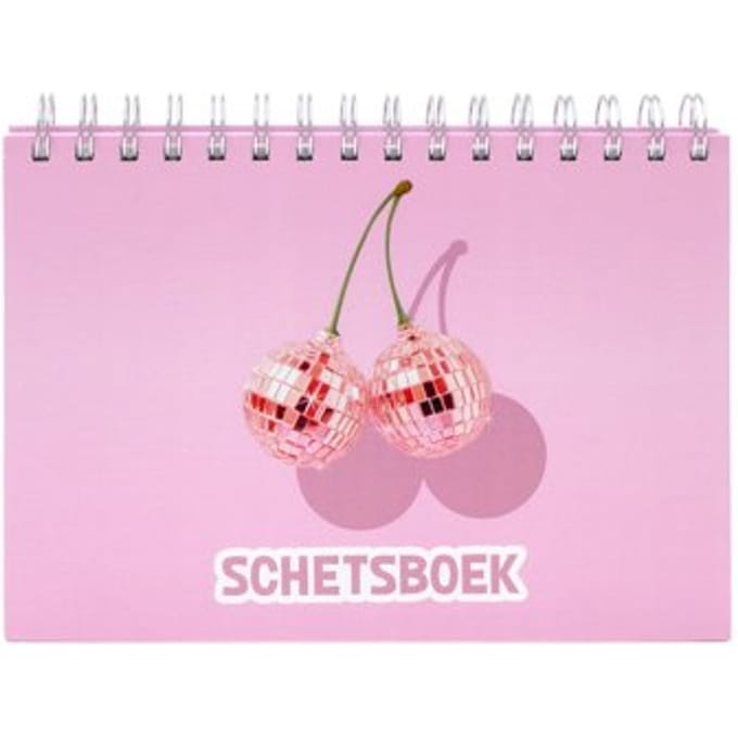 Cherry schetsboek a5 spiraal, assorti