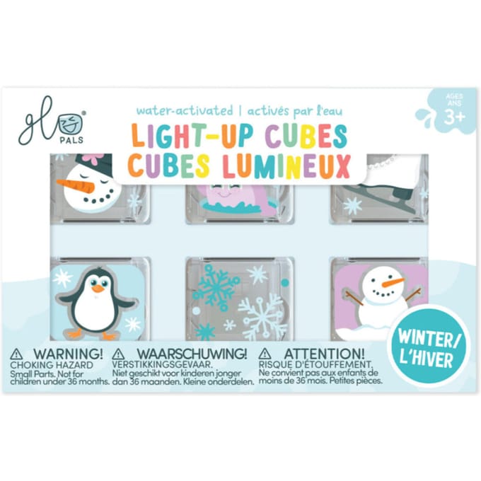 Glo Pals Light-Up Cubes Winter - badspeelgoed - sensory play - 6 stuks