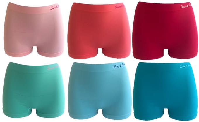 Hoge dames boxershorts Sweet Angel gekleurd naadloos 6-pack