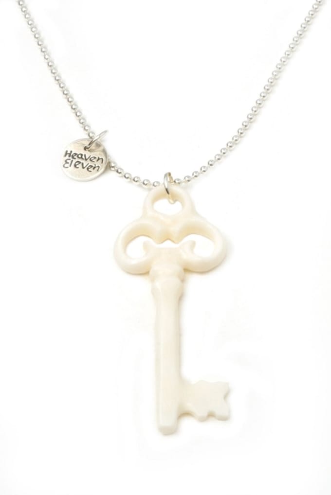 Heaven Eleven KIDS - Meisjes - ketting - ballchain - rvs - sleutel - bone