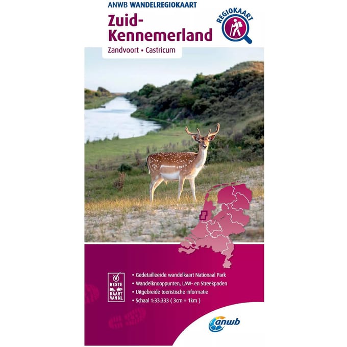 Zuid-Kennemerland - Anwb Wandelregiokaart - ANWB