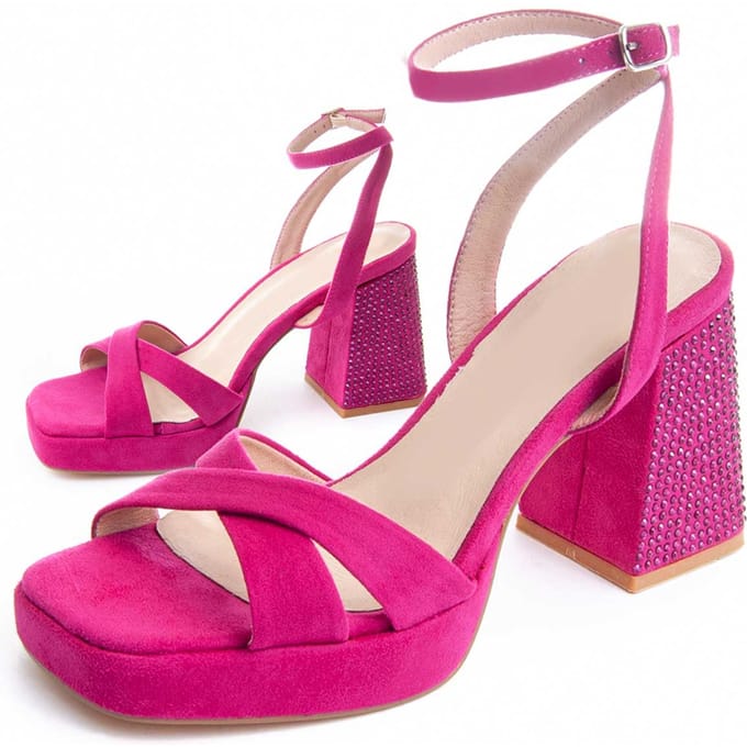 Sandalia De Tacón Para Mujer.  Montevita  Festsand3  88517 36 roze