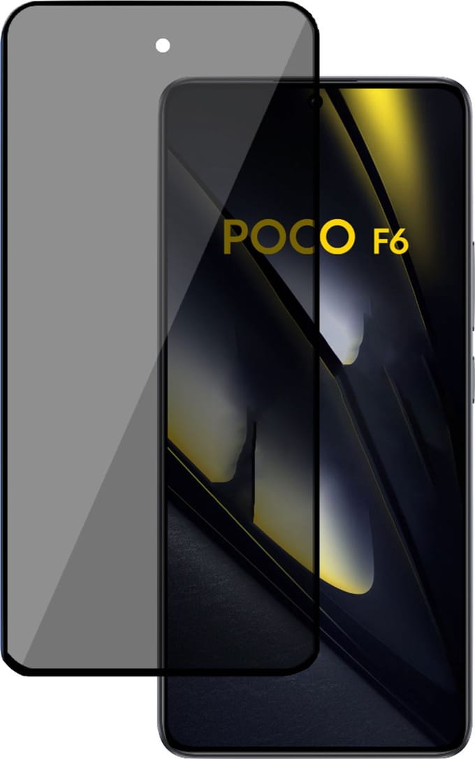 Privé Screenprotector geschikt voor POCO F6 Screenprotector - Privacy Beschermglas - Privacy Proteqt+