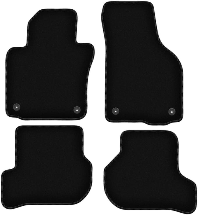 BASIC zwarte veloursmatten voor: Volkswagen Golf V hatchback, variant, stationwagen (2003-2009)