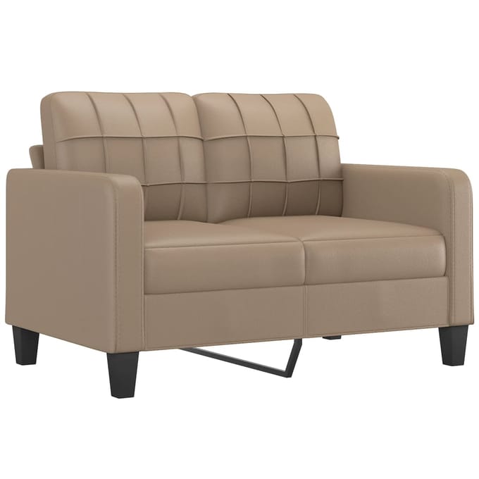 vidaXL - 3-delige - Loungeset - met - kussens - kunstleer - cappuccino