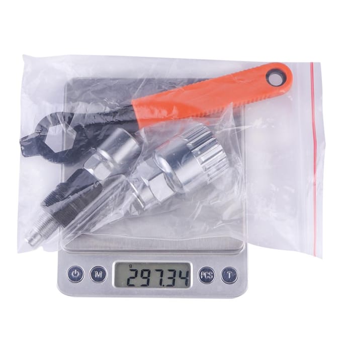 Fiets Crank Extractor Puller Trapas Verwijderaar met 16mm Steeksleutel Fiets Crank Verwijdering bike tool set black