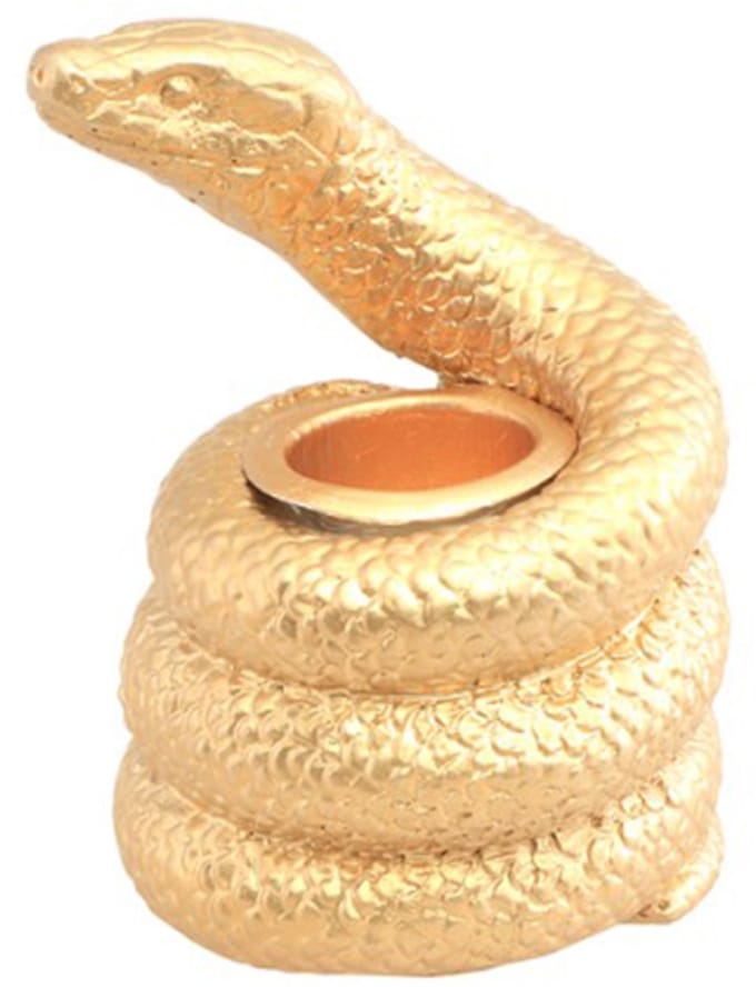 CHAKS - Gouden slangenkaarshouder 7,5 cm