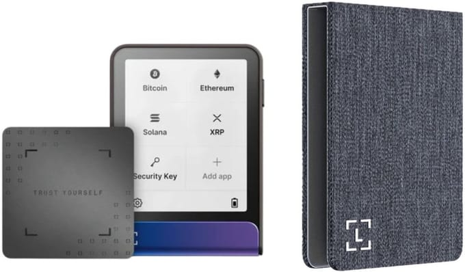 Ledger Flex Neptune Blue + Magnet Folio Business Charcoal - Voordeelbundel - Hardware Wallet set - Magnetische case