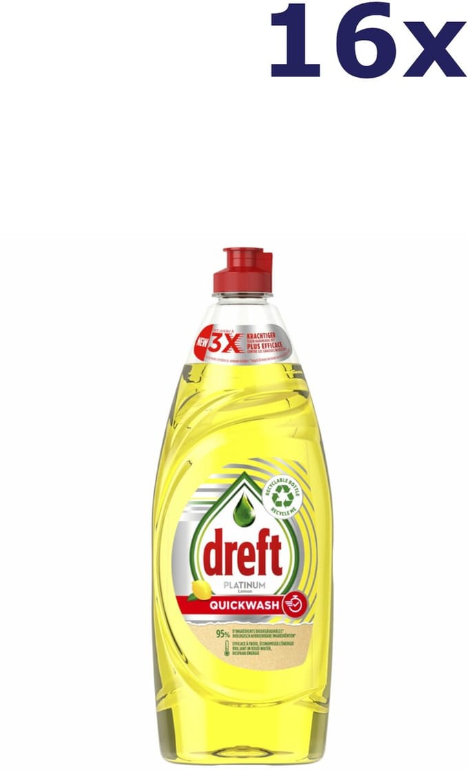 Dreft Platinum Lemon Afwasmiddel - 16 x 625 ml