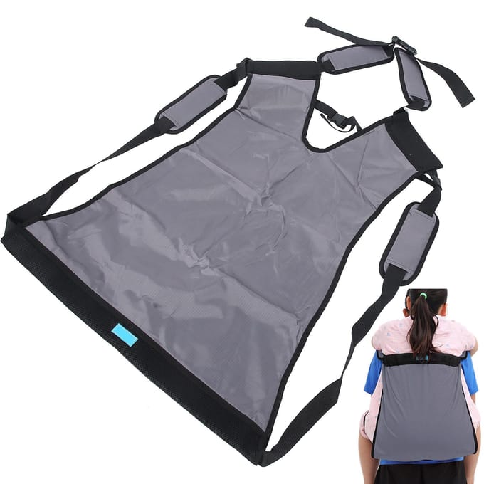 Patiëntenlift Sling Draagdoek Gehandicapten Ouderen Riem Omhoog Omlaag Trappen Verplaatsen Transfer Large gray