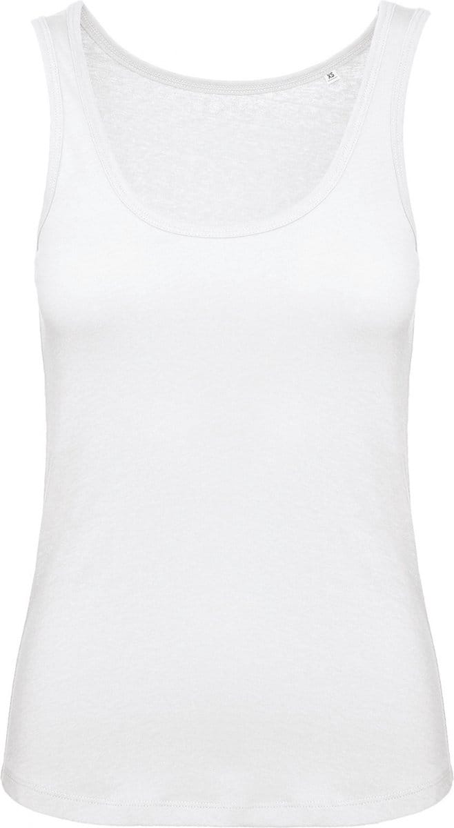 Tank Top Dames S B&C Mouwloos White 100% Katoen