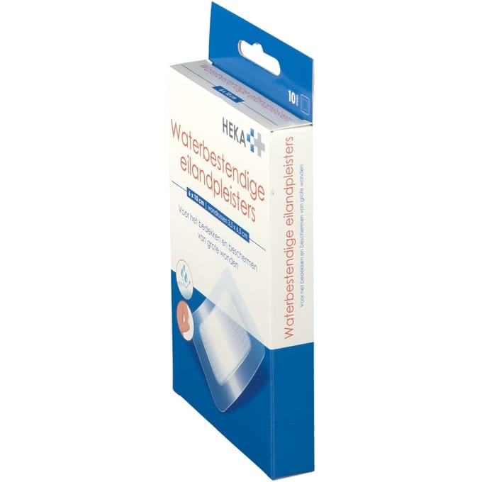 Hekaplast Waterproof Borderpleister 6 x 10 cm (10 stuks) Watervaste eilandpleister
