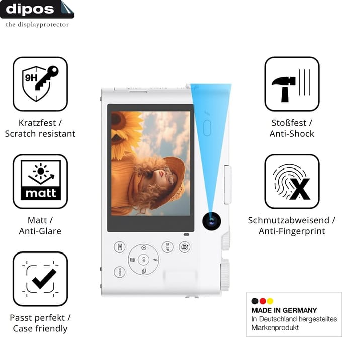 dipos – 2x Matte Pantserfolie geschikt voor Ahlirmoy DC218 | 9H Screenprotector