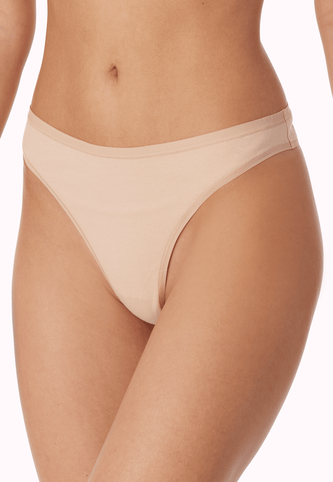 Schiesser 2 PACK String 95/5 - Dames Onderbroek - zand beige