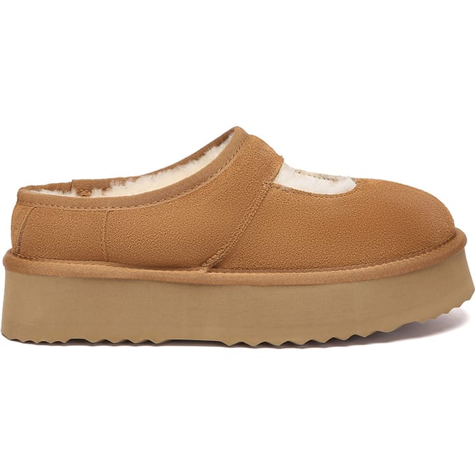 EVER AU Australië Dames Geplumeerde Enkelsandalen met Platform