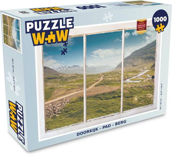 Puzzel Doorkijk - Pad - Berg - Legpuzzel - Puzzel 1000 stukjes volwassenen