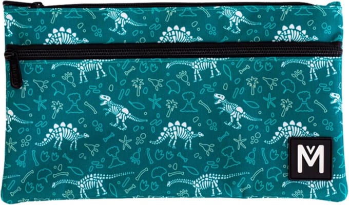 MontiiCo Etui XL - 2 handige vakjes - wasmachinebestendig - Dinosaur Land