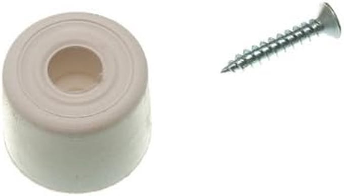 Deurstops - Deurstopper wiggen - Deuren Beschermen - Weerbestendig Rubber - 28 mm - Wit